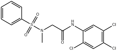 N~2~-methyl-N~2~-(phenylsulfonyl)-N-(2,4,5-trichlorophenyl)glycinamide Structural