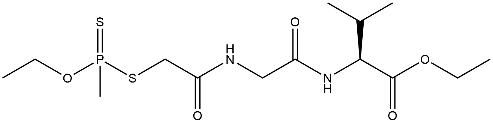 L-Valine, N-[N-[[(ethoxymethylphosphinothioyl)thio]acetyl]glycyl]-, ethyl ester (9CI) Structural