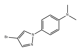 Benzenamine, 4-(4-bromo-1H-pyrazol-1-yl)-N,N-dimethyl- Structural