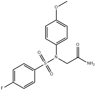 N~2~-[(4-fluorophenyl)sulfonyl]-N~2~-(4-methoxyphenyl)glycinamide Structural