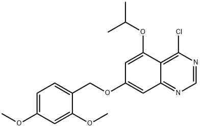 Quinazoline, 4-chloro-7-[(2,4-dimethoxyphenyl)methoxy]-5-(1-methylethoxy)- Structural