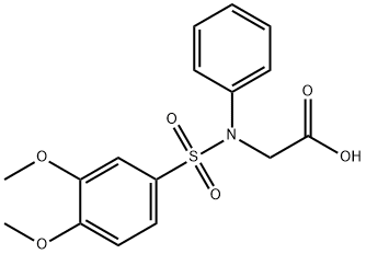 N-[(3,4-dimethoxyphenyl)sulfonyl]-N-phenylglycine Structural