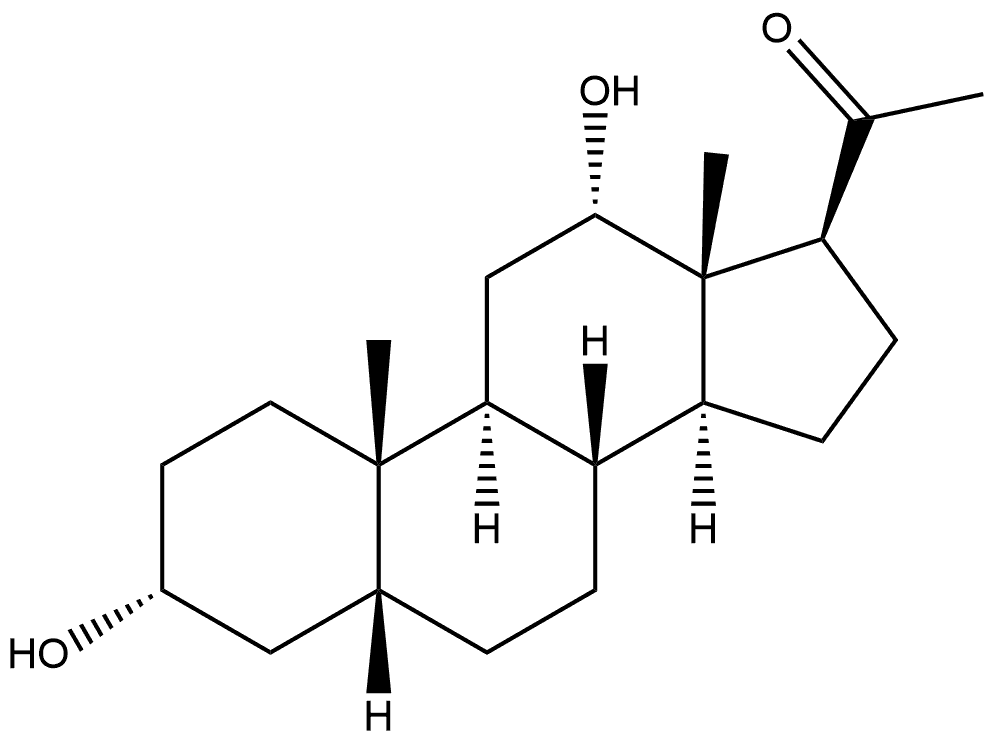 Pregnan-20-one, 3,12-dihydroxy-, (3α,5β,12α)- Structural