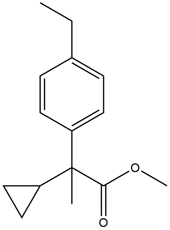 Benzeneacetic acid, α-cyclopropyl-4-ethyl-α-methyl-, methyl ester Structural