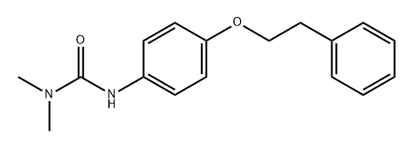 Urea, N,N-dimethyl-N'-[4-(2-phenylethoxy)phenyl]- Structural
