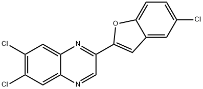 Quinoxaline, 6,7-dichloro-2-(5-chloro-2-benzofuranyl)- Structural