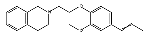 Isoquinoline, 1,2,3,4-tetrahydro-2-[2-[2-methoxy-4-(1-propen-1-yl)phenoxy]ethyl]- Structural