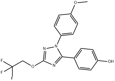Phenol, 4-[1-(4-methoxyphenyl)-3-(2,2,2-trifluoroethoxy)-1H-1,2,4-triazol-5-yl]- Structural