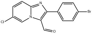 Imidazo[1,2-a]pyridine-3-carboxaldehyde, 2-(4-bromophenyl)-6-chloro- Structural