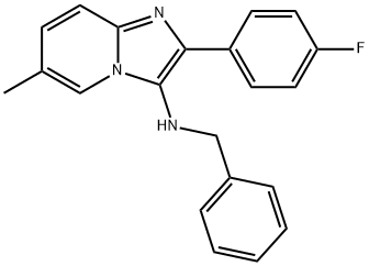 Imidazo[1,2-a]pyridin-3-amine, 2-(4-fluorophenyl)-6-methyl-N-(phenylmethyl)- Structural