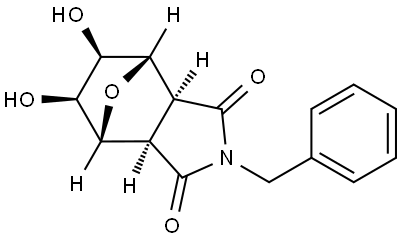 rel-(3aR,4R,5S,6R,7S,7aS)-Hexahydro-5,6-dihydroxy-2-(phenylmethyl)-4,7-epoxy-1H-isoindole-1,3(2H)-dione Structural