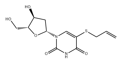 Uridine, 2'-deoxy-5-(2-propenylthio)- (9CI) Structural