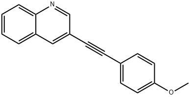 Quinoline, 3-[2-(4-methoxyphenyl)ethynyl]- Structural