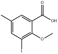 Benzoic acid, 3-iodo-2-methoxy-5-methyl- Structural