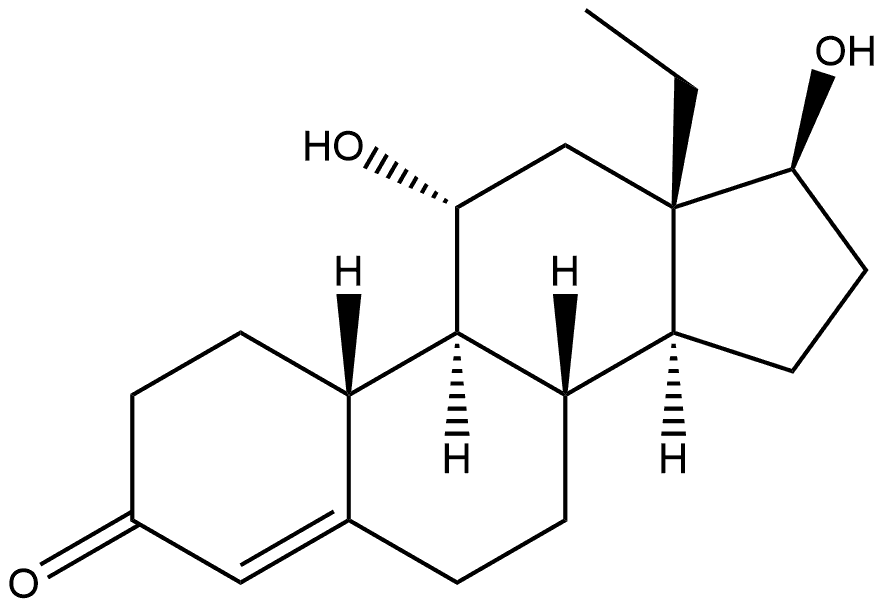 Gon-4-en-3-one, 13-ethyl-11,17-dihydroxy-, (11α,17β)- Structural