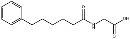 Glycine, N-(1-oxo-6-phenylhexyl)- Structural