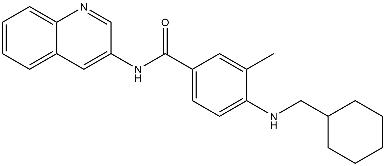 Benzamide, 4-(cyclohexylmethylamino)-3-methyl-N-3-quinolinyl- Structural