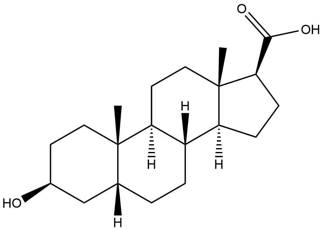 Androstane-17-carboxylic acid, 3-hydroxy-, (3β,5β,17β)- (9CI) Structural