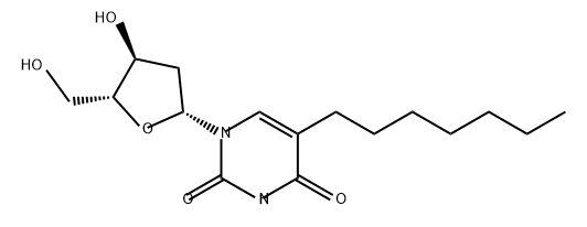 Uridine, 2'-deoxy-5-heptyl- (9CI) Structural