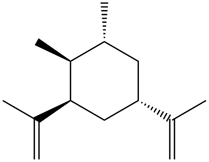 Cyclohexane, 1,2-dimethyl-3,5-bis(1-methylethenyl)-, (1α,2β,3β,5α)- (9CI) Structural