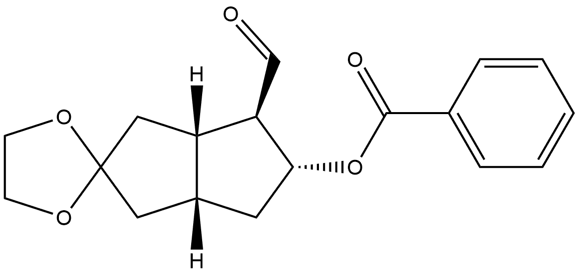 Spiro[1,3-dioxolane-2,2'(1'H)-pentalene]-4'-carboxaldehyde, 5'-(benzoyloxy)hexahydro-, [3'aS-(3'aα,4'α,5'β,6'aα)]- (9CI) Structural
