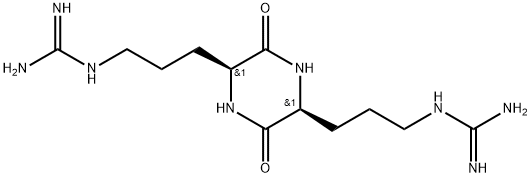 Guanidine, N,N'''-[[(2S,5S)-3,6-dioxo-2,5-piperazinediyl]di-3,1-propanediyl]bis- Structural