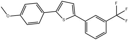 Thiophene, 2-(4-methoxyphenyl)-5-[3-(trifluoromethyl)phenyl]- Structural