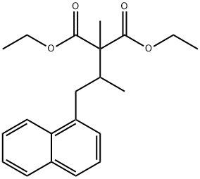 Diethyl 2-methyl-2-(1-(naphthalen-1-yl)propan-2-yl)malonate Structural