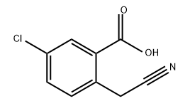 Benzoic acid, 5-chloro-2-(cyanomethyl)- Structural