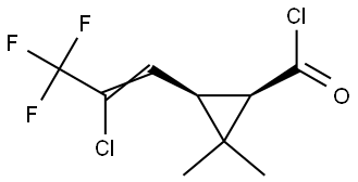 Z-cis-3-(2-chloro-3，3，3-trifluoro-1-propenyl)-2，2-dimethylcyclopropane carbonyl chloride Structural