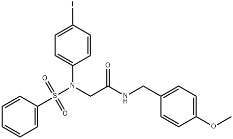 N~2~-(4-iodophenyl)-N-(4-methoxybenzyl)-N~2~-(phenylsulfonyl)glycinamide Structural
