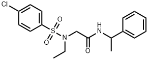 N~2~-[(4-chlorophenyl)sulfonyl]-N~2~-ethyl-N-(1-phenylethyl)glycinamide Structural