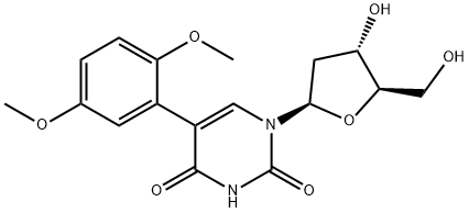 Uridine, 2'-deoxy-5-(2,5-dimethoxyphenyl)- Structural