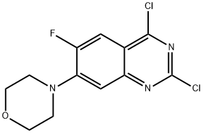 Quinazoline, 2,4-dichloro-6-fluoro-7-(4-morpholinyl)- Structural