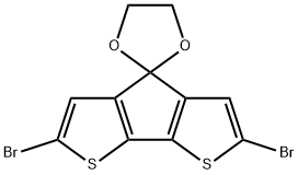 Spiro[4H-cyclopenta[2,1-b:3,4-b']dithiophene-4,2'-[1,3]dioxolane], 2,6-dibromo- Structural