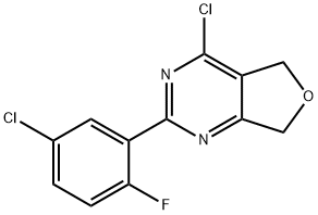 Furo[3,4-d]pyrimidine, 4-chloro-2-(5-chloro-2-fluorophenyl)-5,7-dihydro- Structural