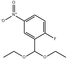 Benzene, 2-(diethoxymethyl)-1-fluoro-4-nitro- Structural
