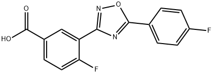 Benzoic acid, 4-fluoro-3-[5-(4-fluorophenyl)-1,2,4-oxadiazol-3-yl]- Structural