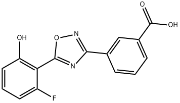 Benzoic acid, 3-[5-(2-fluoro-6-hydroxyphenyl)-1,2,4-oxadiazol-3-yl]- Structural