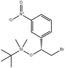 Benzene, 1-[(1R)-2-bromo-1-[[(1,1-dimethylethyl)dimethylsilyl]oxy]ethyl]-3-nitro- Structural