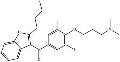 Methanone, (2-butyl-3-benzofuranyl)[4-[3-(dimethylamino)propoxy]-3,5-diiodophenyl]- Structural