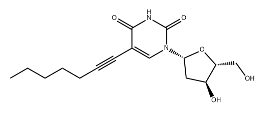 Uridine, 2'-deoxy-5-(1-heptyn-1-yl)- Structural