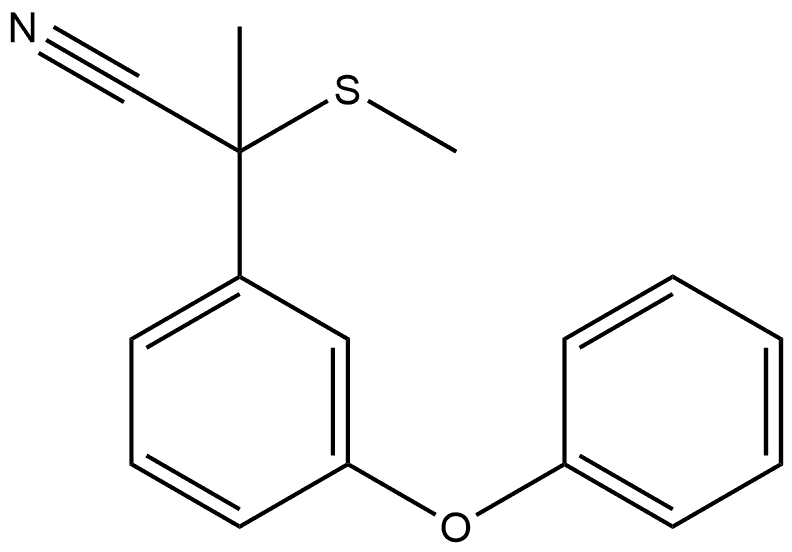 Benzeneacetonitrile, α-methyl-α-(methylthio)-3-phenoxy- Structural