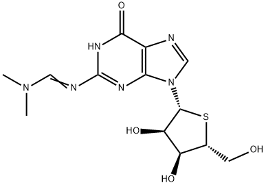 Guanosine, N-[(dimethylamino)methylene]-4'-thio- Structural