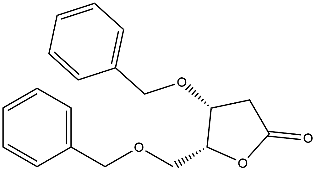 D-threo-Pentonic acid, 2-deoxy-3,5-bis-O-(phenylmethyl)-, γ-lactone Structural