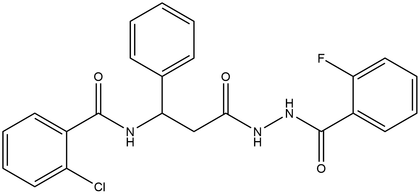 Benzenepropanoic acid, β-[(2-chlorobenzoyl)amino]-, 2-(2-fluorobenzoyl)hydrazide Structural