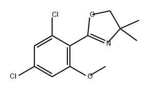 Oxazole, 2-(2,4-dichloro-6-methoxyphenyl)-4,5-dihydro-4,4-dimethyl- Structural