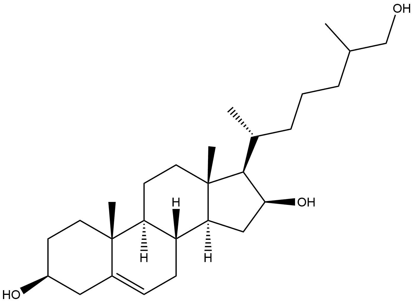 Cholest-5-ene-3,16,26-triol, (3β,16β)- Structural