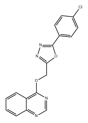Quinazoline, 4-[[5-(4-chlorophenyl)-1,3,4-oxadiazol-2-yl]methoxy]- Structural