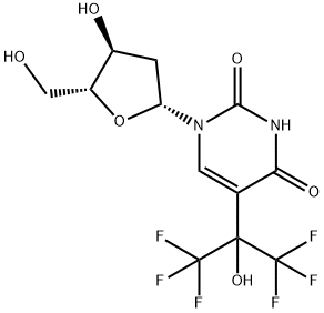 Uridine, 2'-deoxy-5-[2,2,2-trifluoro-1-hydroxy-1-(trifluoromethyl)ethyl]- (9CI) Structural